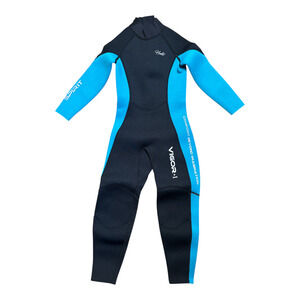 Hevto Vigor-I Black Blue 3mm Neoprene Full Scuba Diving WetSuit Youth Size 6